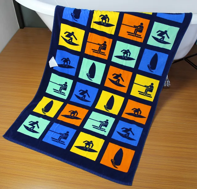 Reactive printing beach towel