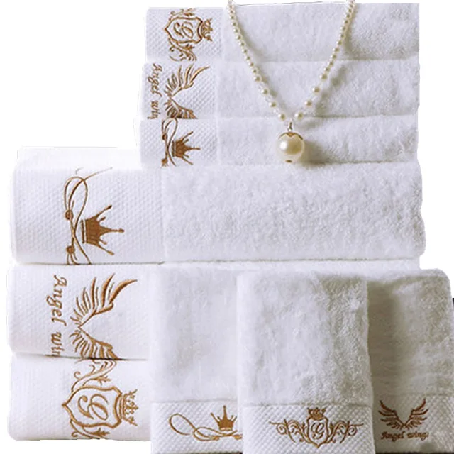 Embroidered bath towel