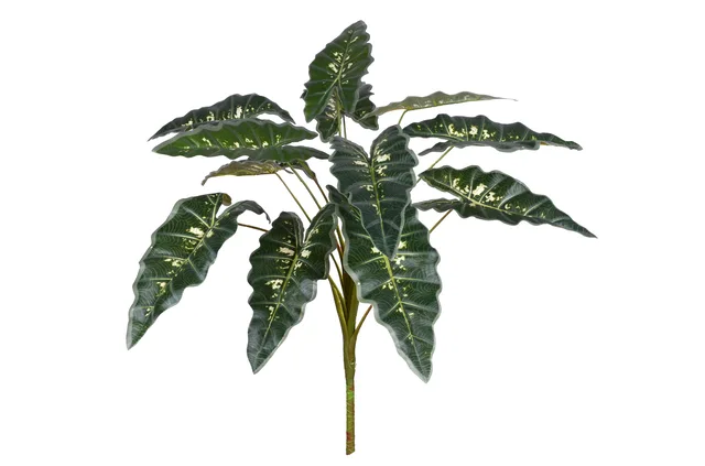 G704-15 green fabric leaves x15 set of leaves