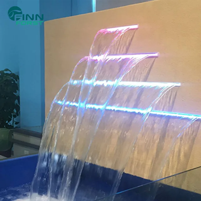 Colorful Waterfall Fountain With LED Lights