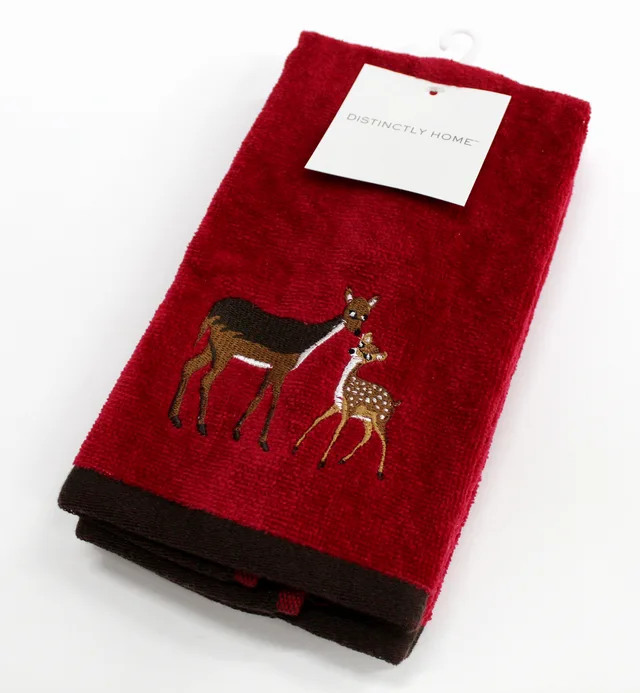 Kitchen towel with embroidery