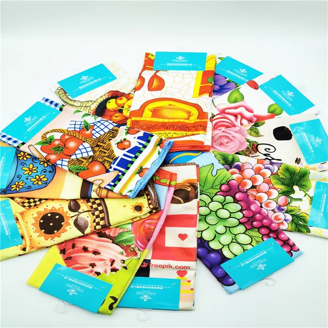 Microfiber Transfer Printed Kitchen Towel