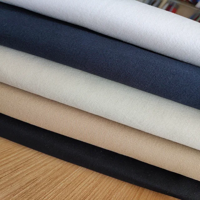 Stretch cotton twill fabric