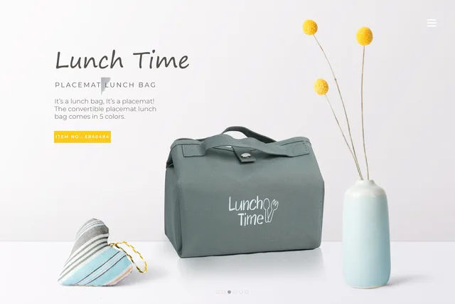 Placemat Lunch Bag Custom Cooler Bag Lunch Tote Flatbox Original Insulated Convertible Lunch Bagnal insulated packed Meal bag Customizing Lunch Bag