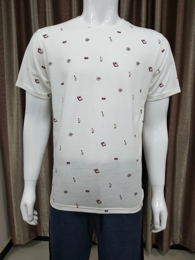 160gsm 100% cotton grey fabric print knitting T shirt
