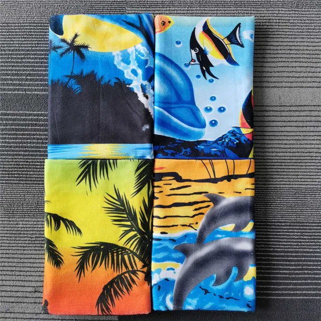 Reactive Printed Microfiber Beach Towel（warp knitting）