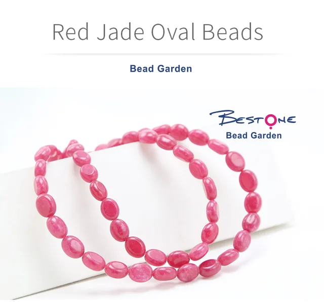 Gemstone Beads, Red Jade Beads, Oval Beads, Jade Beads, fashion jewelry, Loose Beads