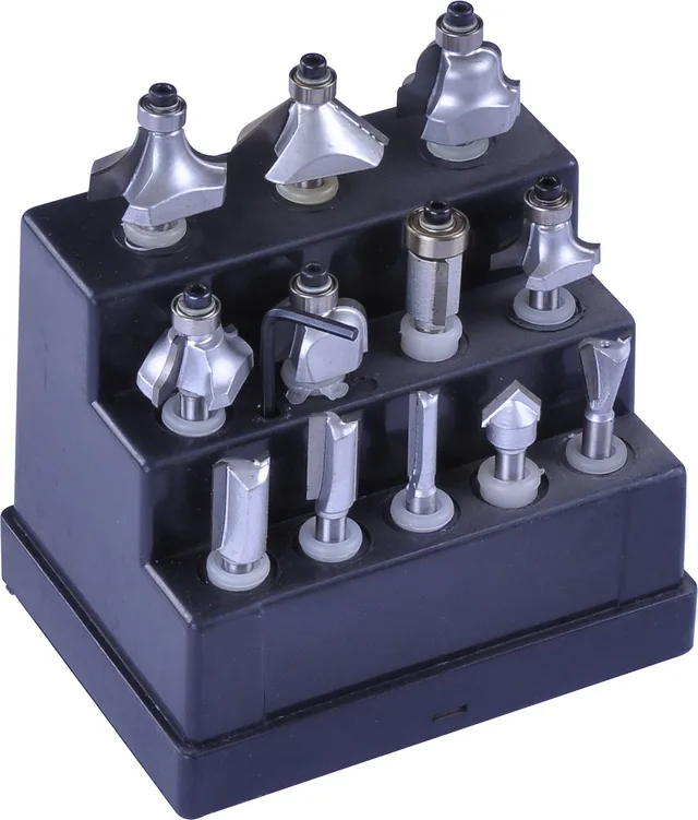 12pcs router bit set in plastic case