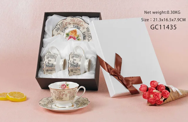 90CC HK SHAPE CUP&SAUCER - Set of 2
