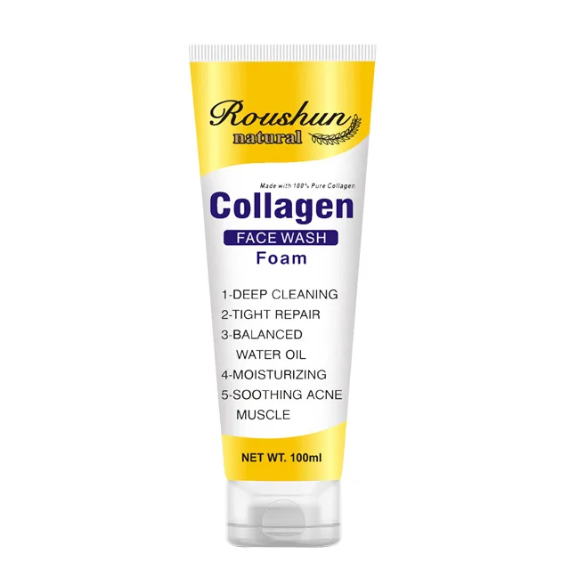 Roushun Face wash Collagen Foam Vitamin E Facial Foam facial cleanser wash