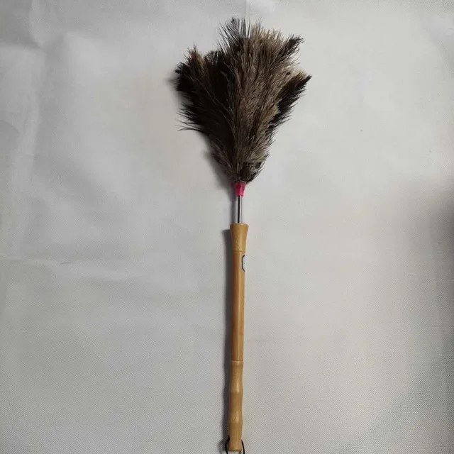 Ostrich feather duster with telescopic handle