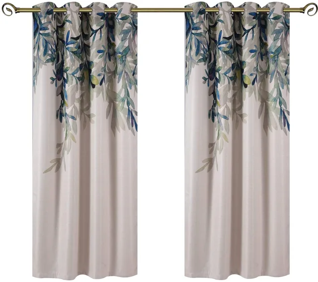 Weeping Leaves Digital Printing sunout Curtains