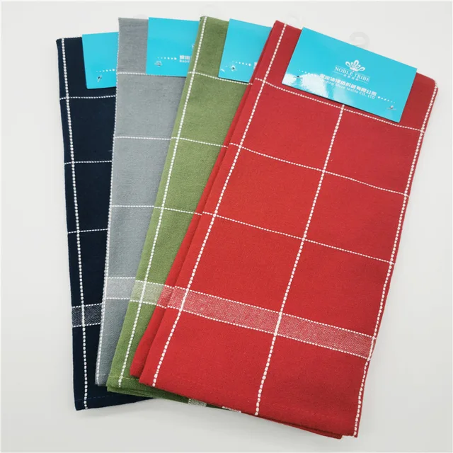 Dyed yarn kitchen towel