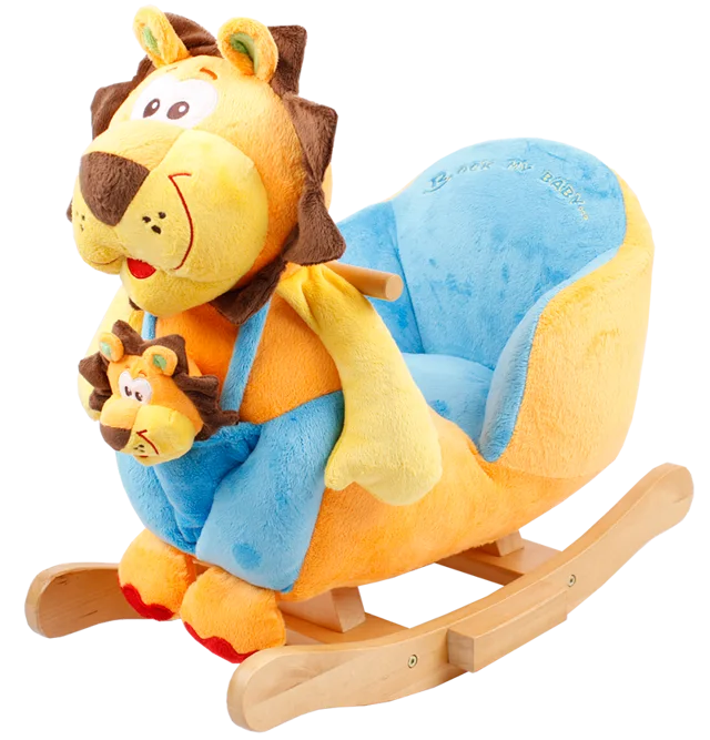 Rocking Lion With Chair