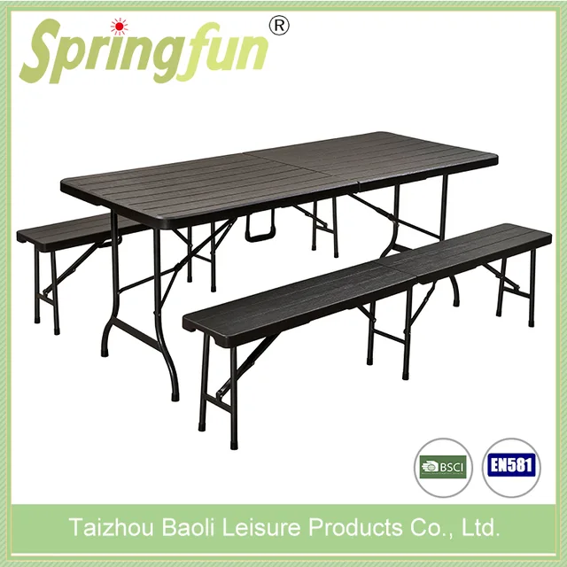 180cm folding bench,6ft folding bench,plastic folding bench,foldable bench,bench wooden pattern,outdoor bench