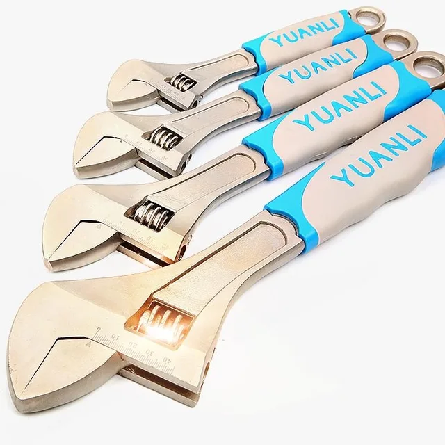 Adjustabel wrench with rubber handle