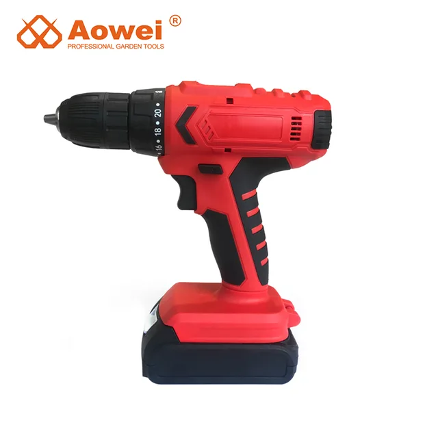 CD-2003 AOWEI Lithium Battery 20V Rechargeable Cordless Drill One Charger Two Battery