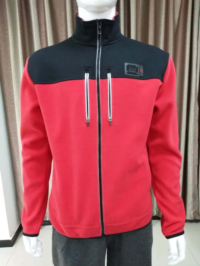 Men's red and Black Patchwork windbreaker