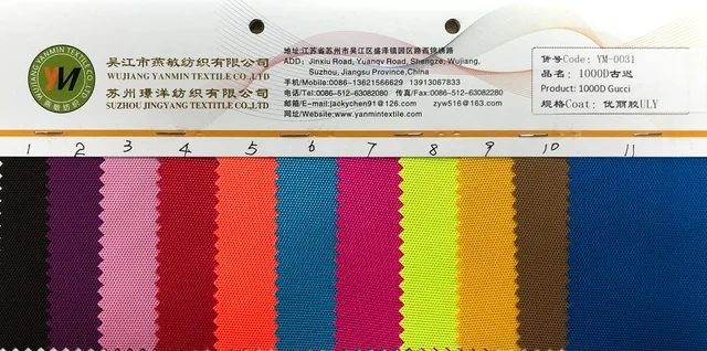 1000D Gucci PU/PVC backing Oxford Fabric for bags