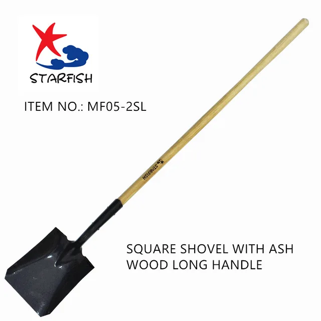 Square Shovel With Ash Wood Long Handle