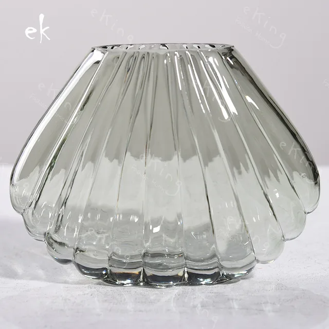 # EKING shell shape handmade glass vase nordic style ocean style glassware fashion table top decoration home accessories
