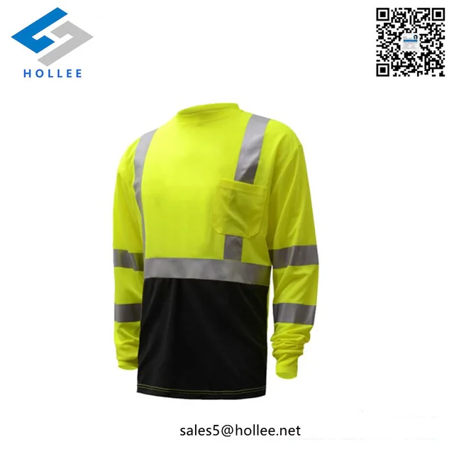 Camiseta de seguridad Sicherheit T-Shirt Hi Vis Safety Reflective long Sleeve T shirt
