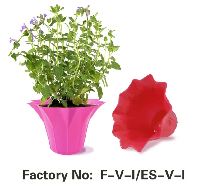 Morning glory plastic cover pot