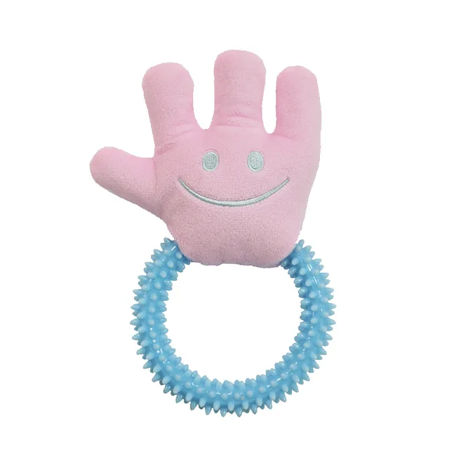 10CM Plush palm with Burr Ring Dog Pet Toys