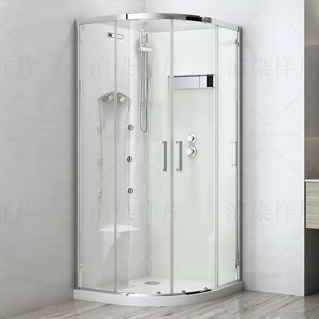 Sliding door shower room cabin hidden screwless