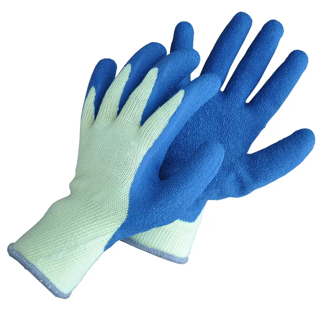 Polyester latex gloves
