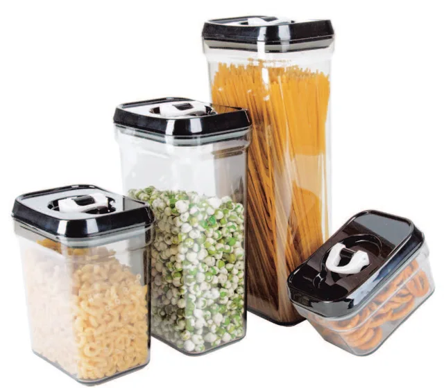 Lid lock plastic storage jar