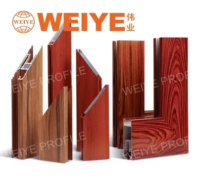 Wooden grain aluminium profile