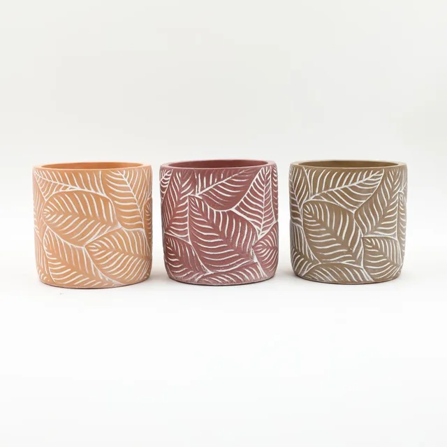Embossed Colored Cement Scented Candle