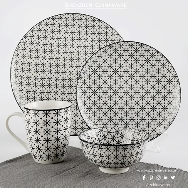 Porcelain Tableware Soft Breeze D003、D004、D005 SZChinaware Flat Plate Bowl Sets Dinnerware dinnerware sets Plates