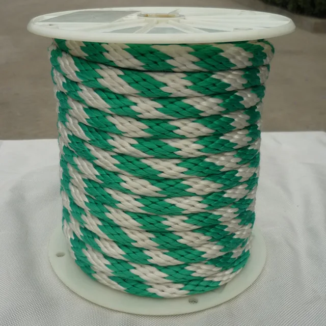 PP/polyester/nylon solid braided rope