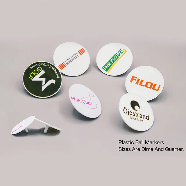 Plastic Ball Markers Sizes Are Dime And Quarter