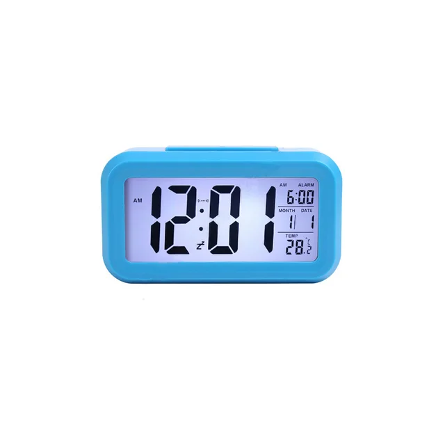 Diginal LCD Clock with time temperature calendar alarm with snooze