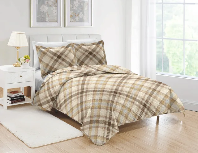Striped design printing summer quilt sets soft and super light bedspread hot-selling coverlet