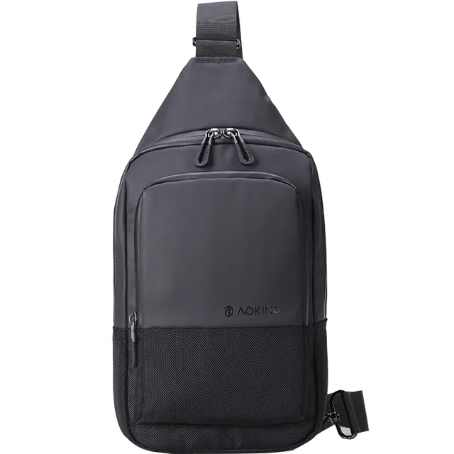 Aoking fashion portable men's sling bag waterproof chest bag multifunction messenger bag