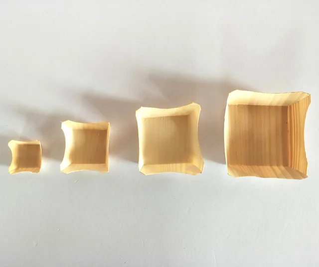 Pine veneer wood cup/wood mousse cup
