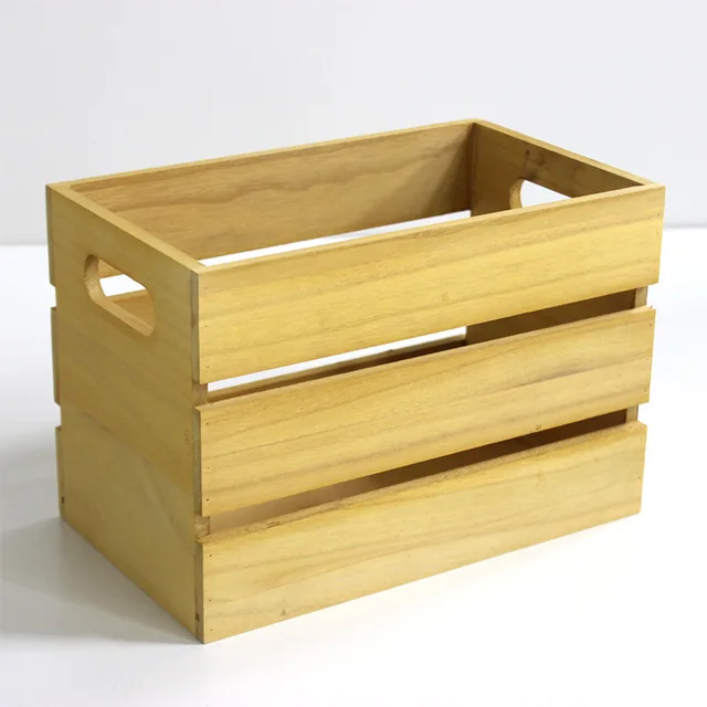 Wooden storage gift basket boxes