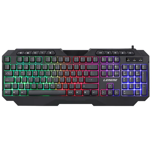 Wired gaming multimedia keyboard