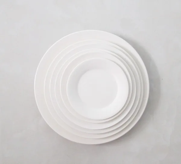 Pure white hotel dinner plate