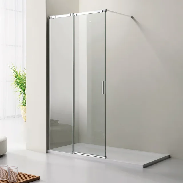 Simple design european shower enclosure manufacture, tempered glass room bath screen,shower walking in door