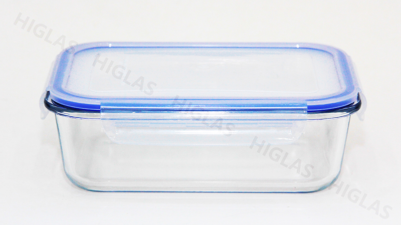 1.5l/1.0l/0.65l/0.3l Rect. Borosilicate Glass Food Container With Pp Lid