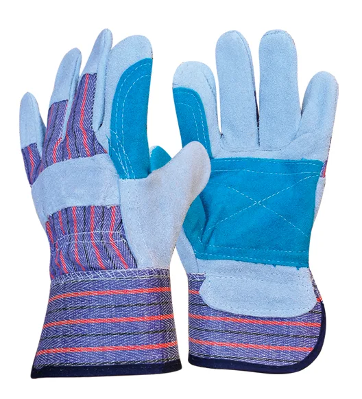 Hot Sale Cow Split Leather Working Glove Double Palm