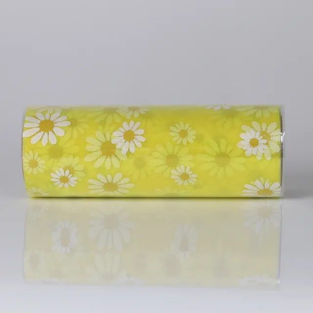 Popular soft organza fabric printed fabric chrysanthemum decoration for dress home decration