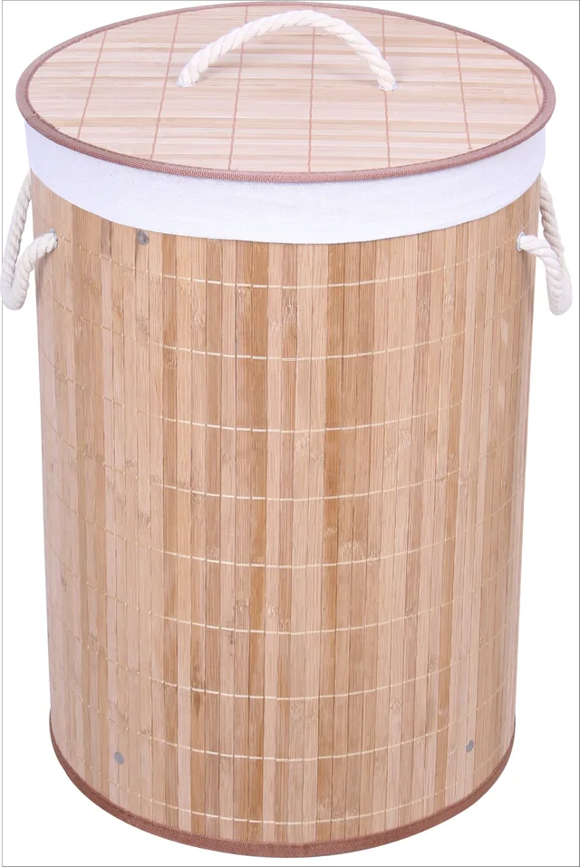 Round Bamboo Hamper