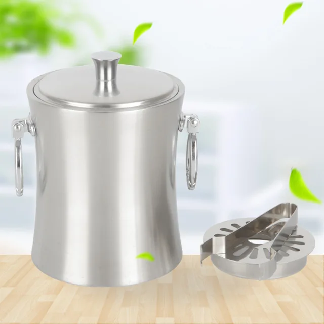 RGS-I085 stainless steel Waistline double-layer ice bucket SS201