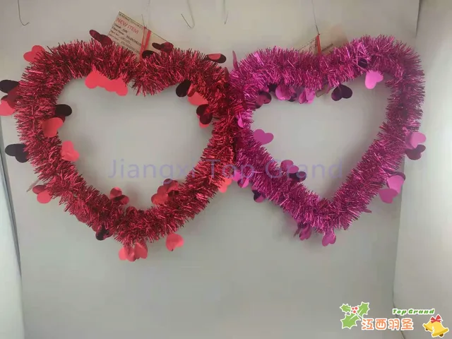 Valentine's Tinesl Wreath 11 in